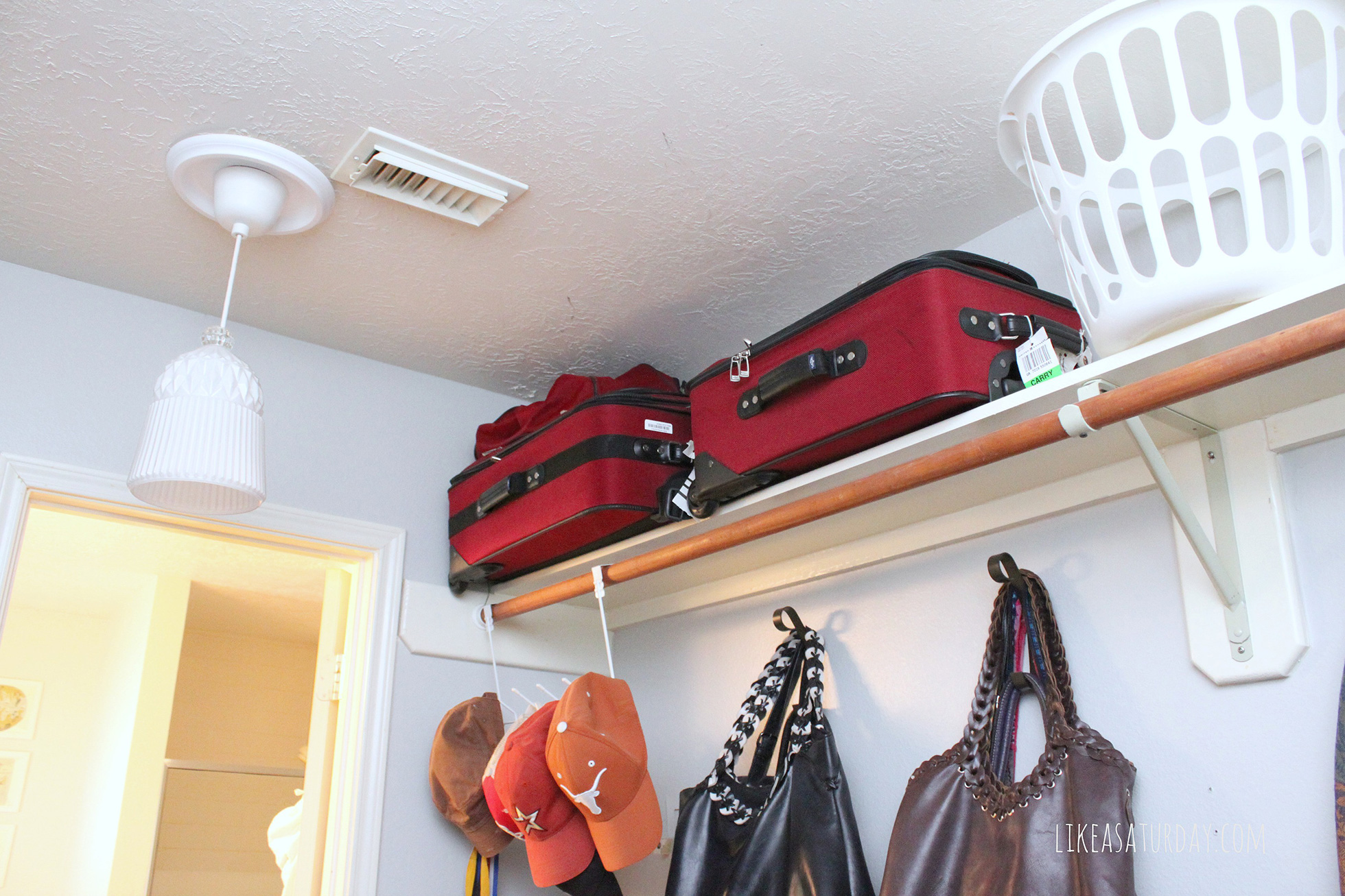 High ceilings in a closet being put to use