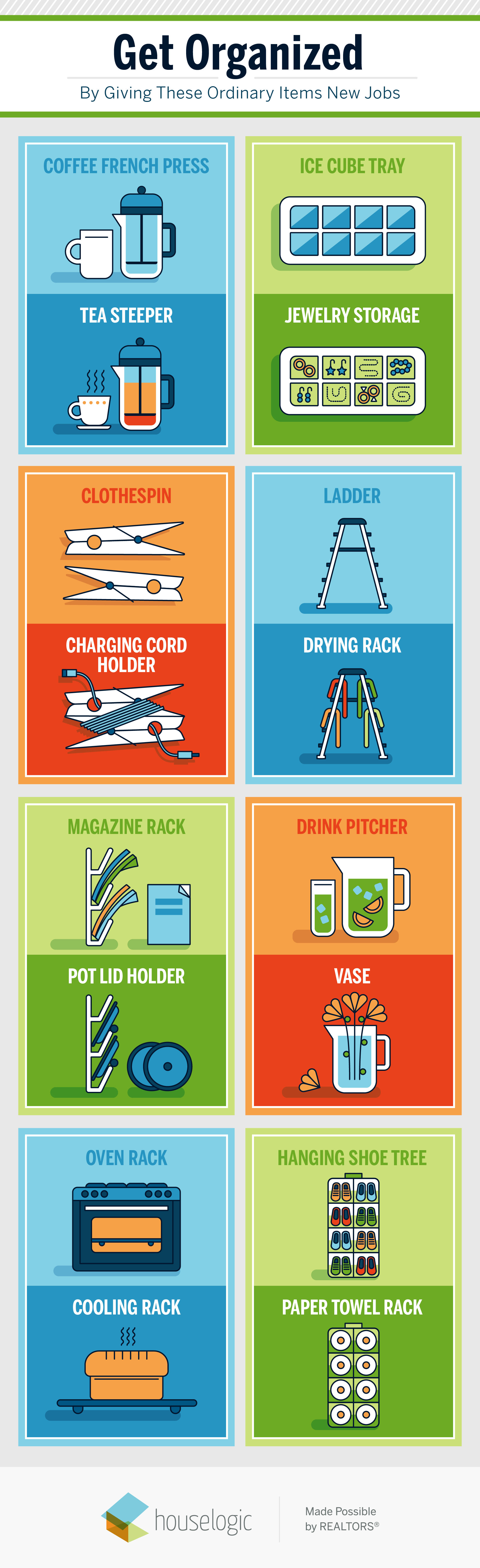 Clutter-free home infographic