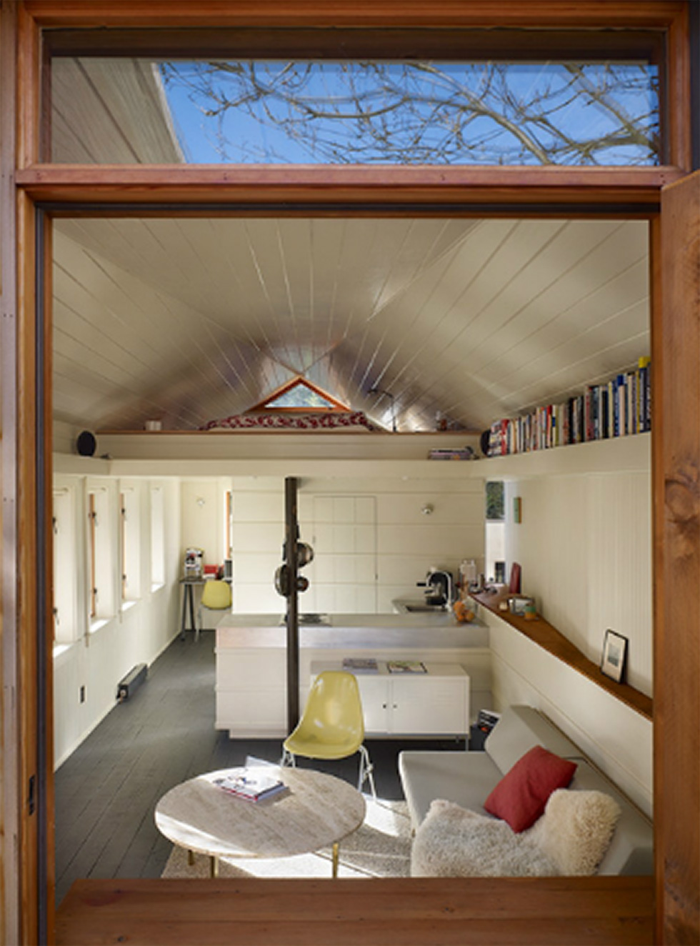 A home garage converted into a room