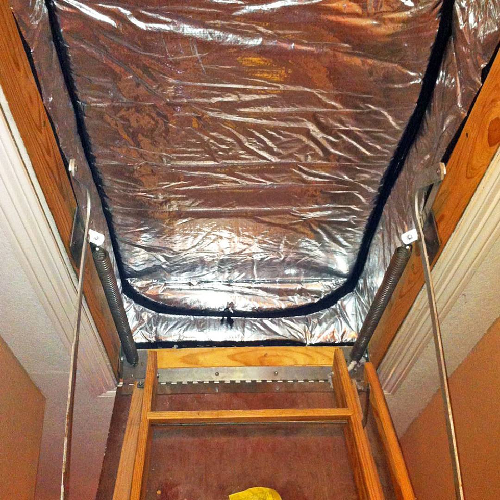 Draft-Out insulation cover on attic stairs | DIY Insulation