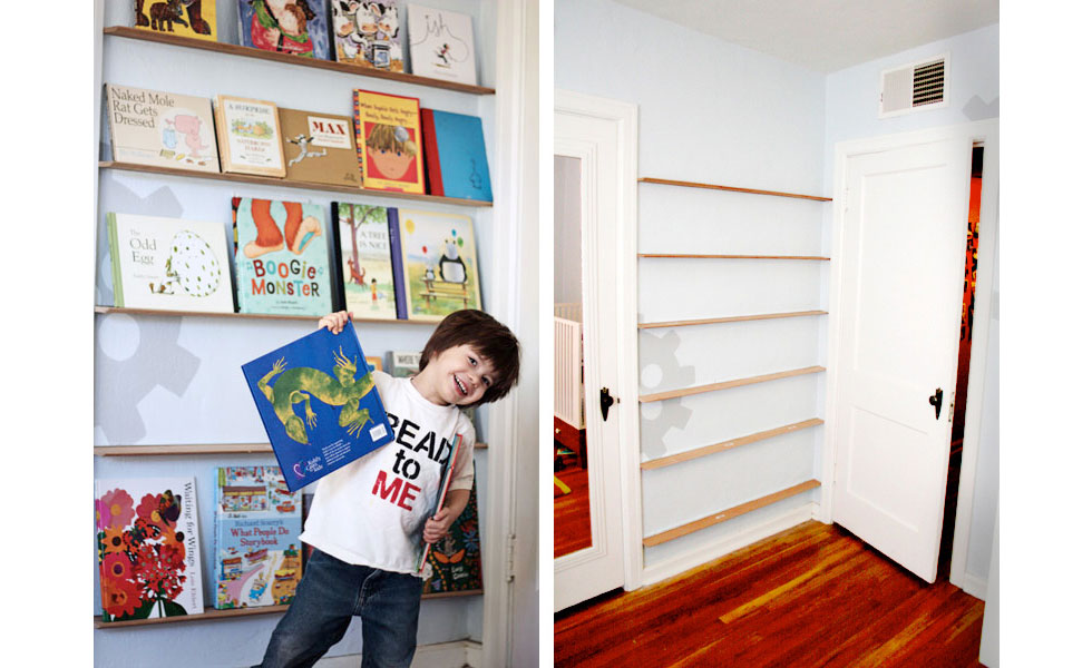 DIY kids bookcase in Tried & True's house