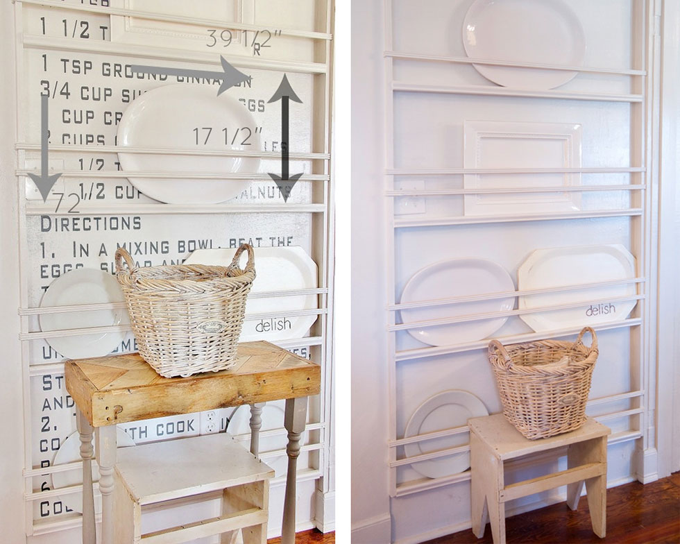 DIY plate rack in Thistlewood Farms's house