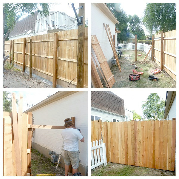 DIY wood fence created by blogger