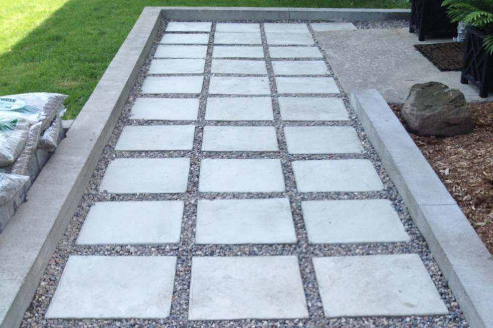 Concrete pathway leading to front door