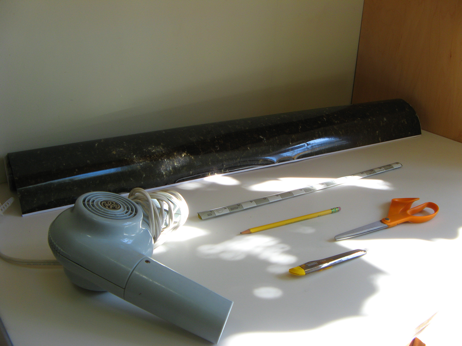 Hair dryer, scissors, and other tools for applying EZ Faux