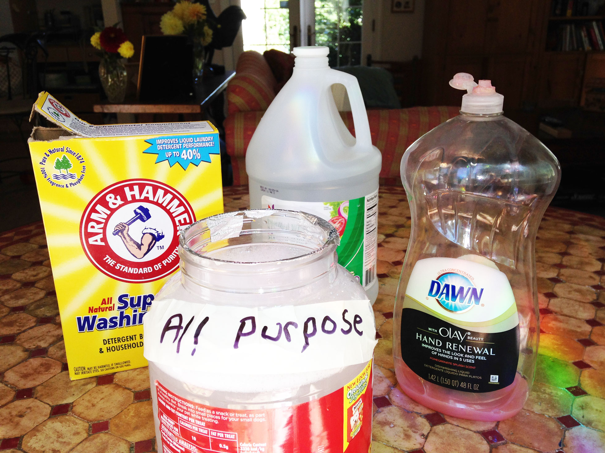 Ingredients for DIY floor cleaner