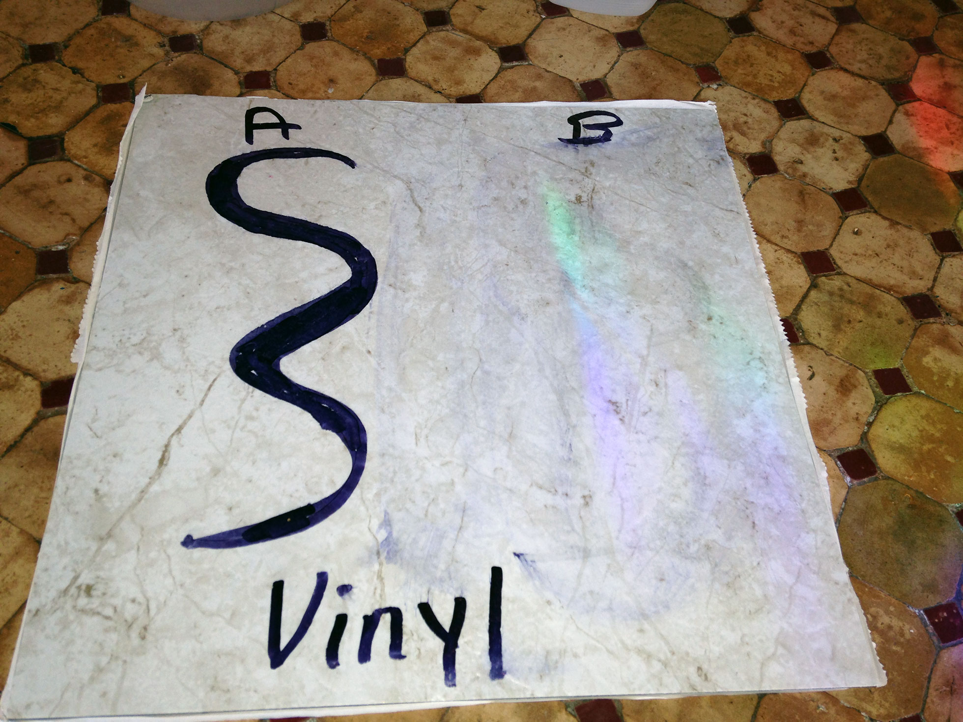 DIY vinyl floor cleaner after test