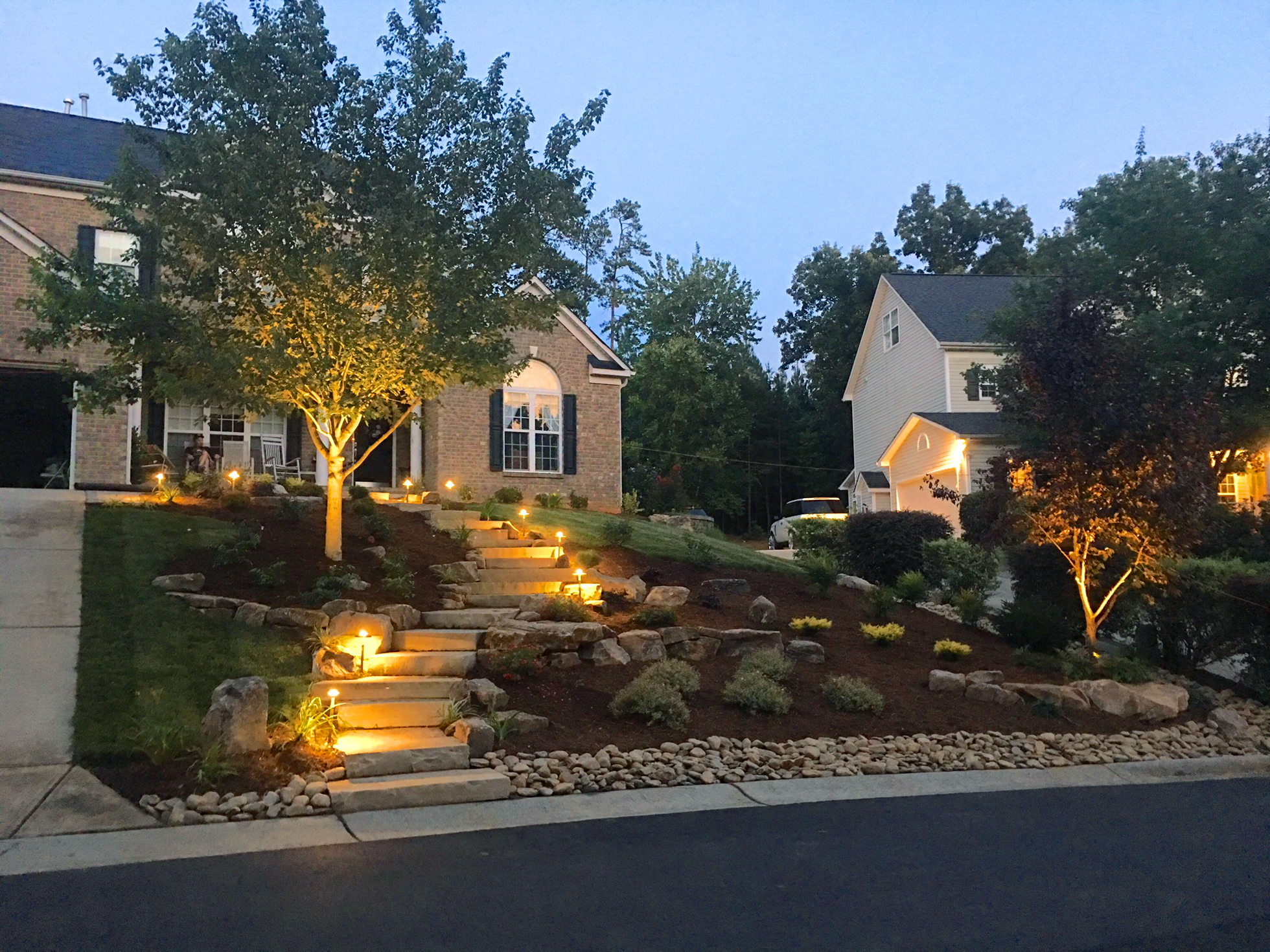 Front yard walkway lights