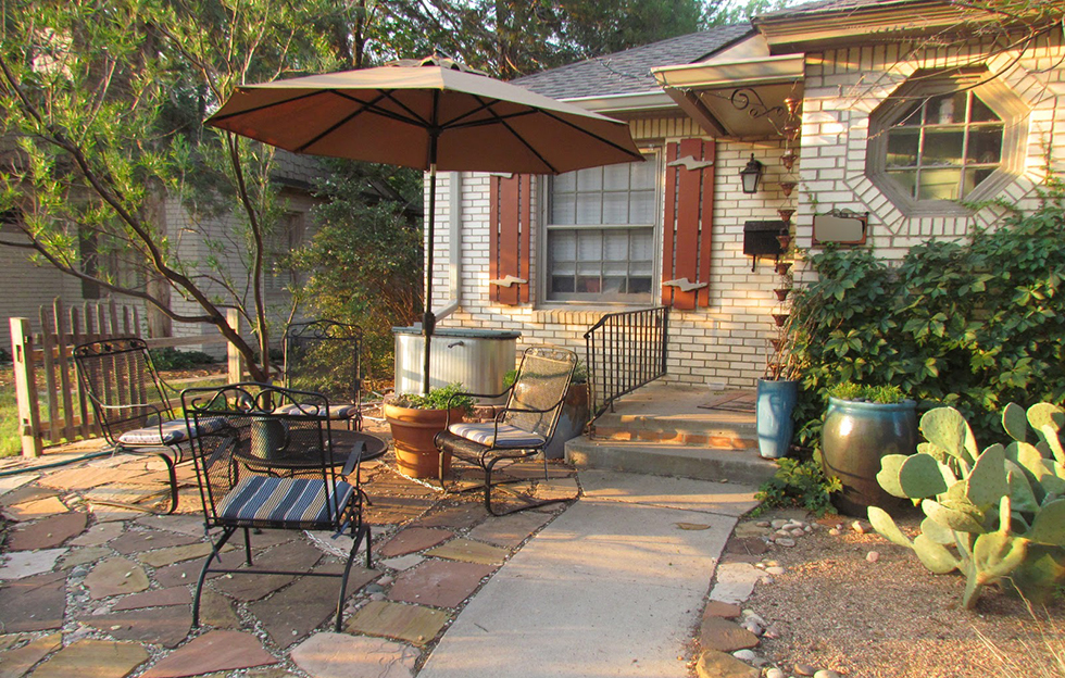 After the patio hardscaping makeover