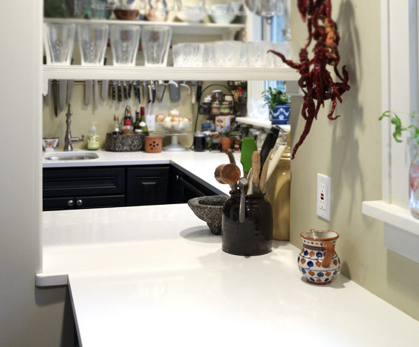 Quartz countertops in a chef's home kitchen