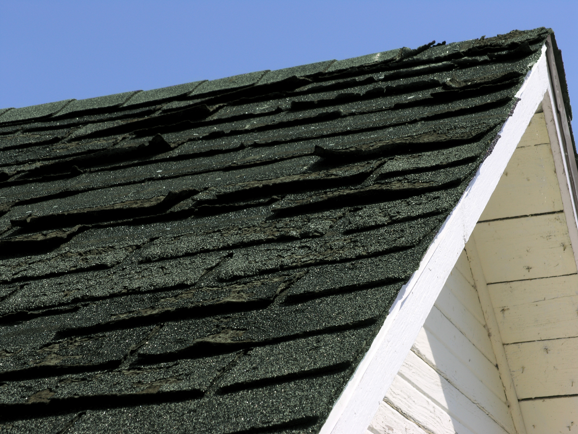 Roof with older shingles
