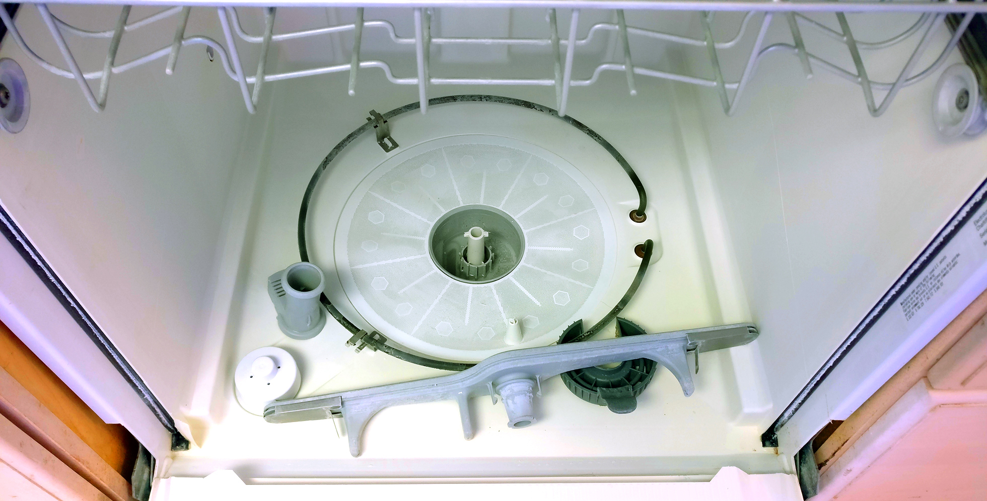 Dishwasher trap in a home kitchen