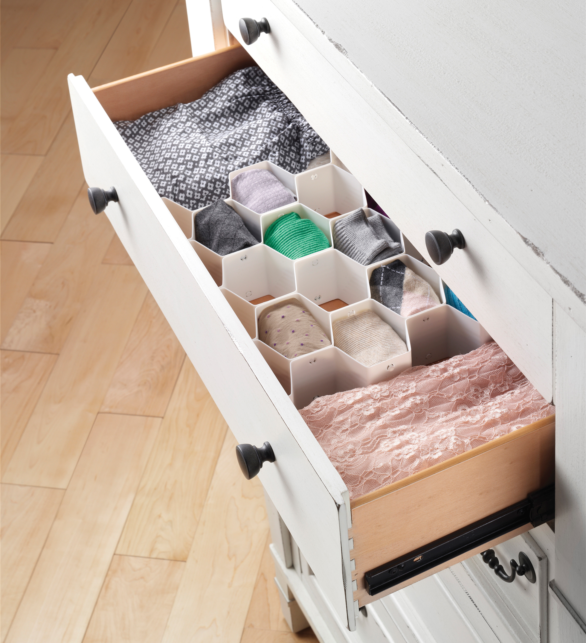 Honeycomb drawer organizer