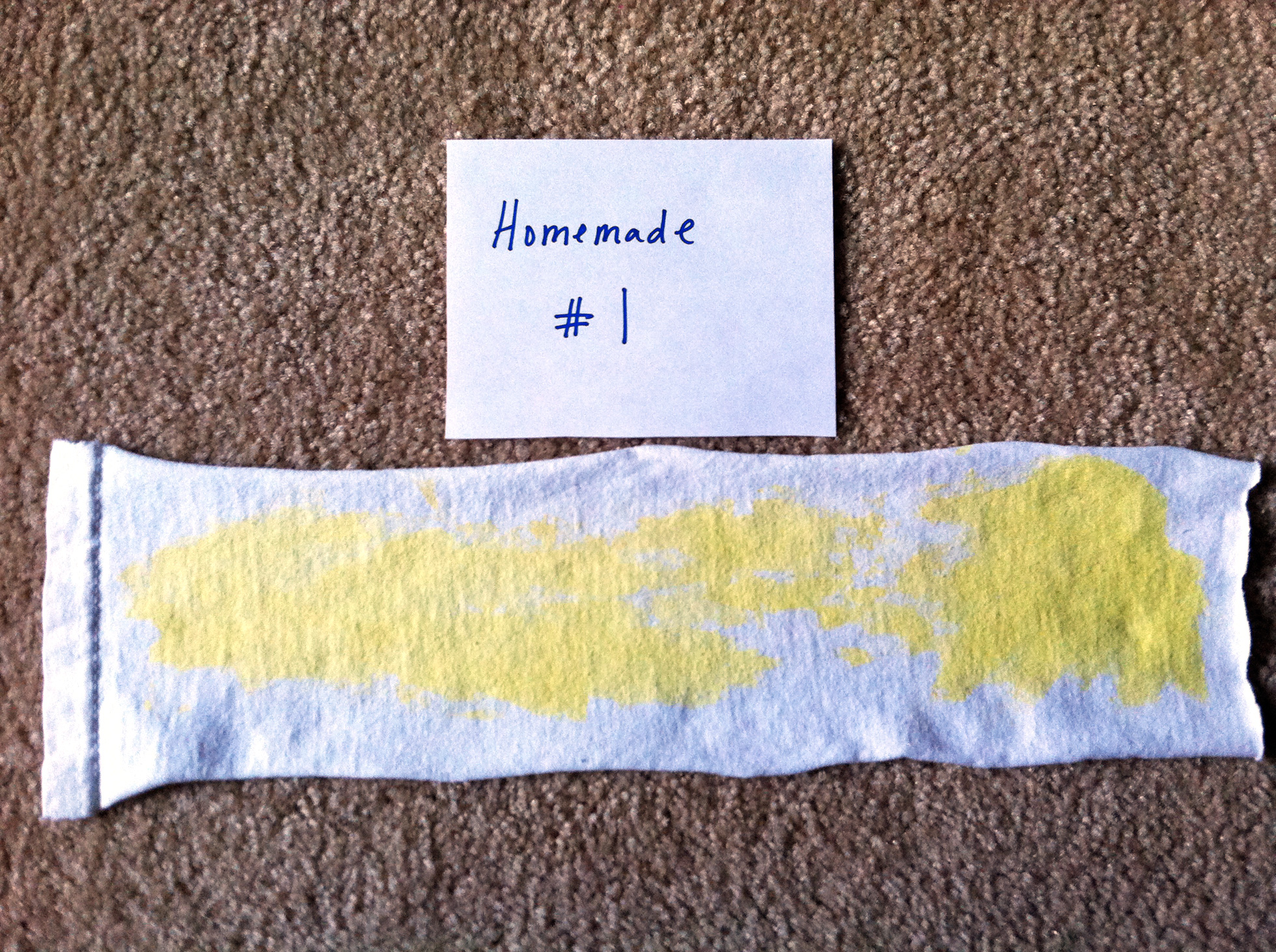 After washing with homemade detergent #1