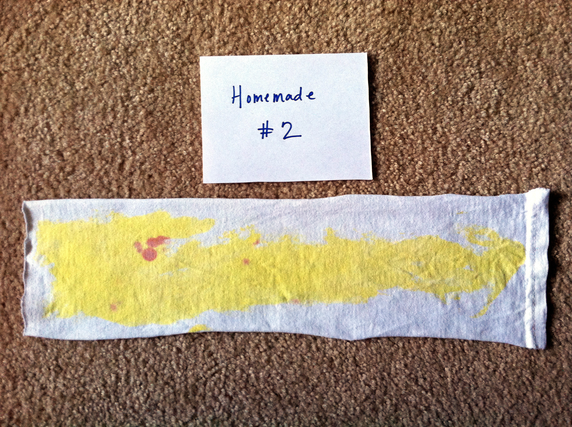 Results of laundry detergent #2 after washing