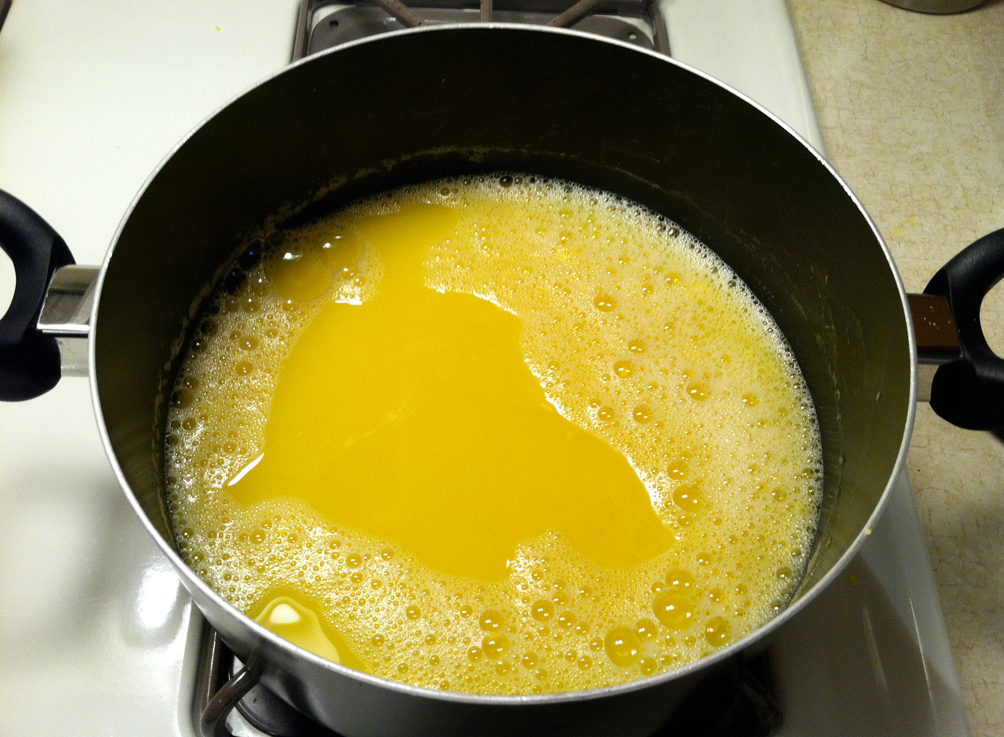 Cooking the ingredients of a clothes washing recipe