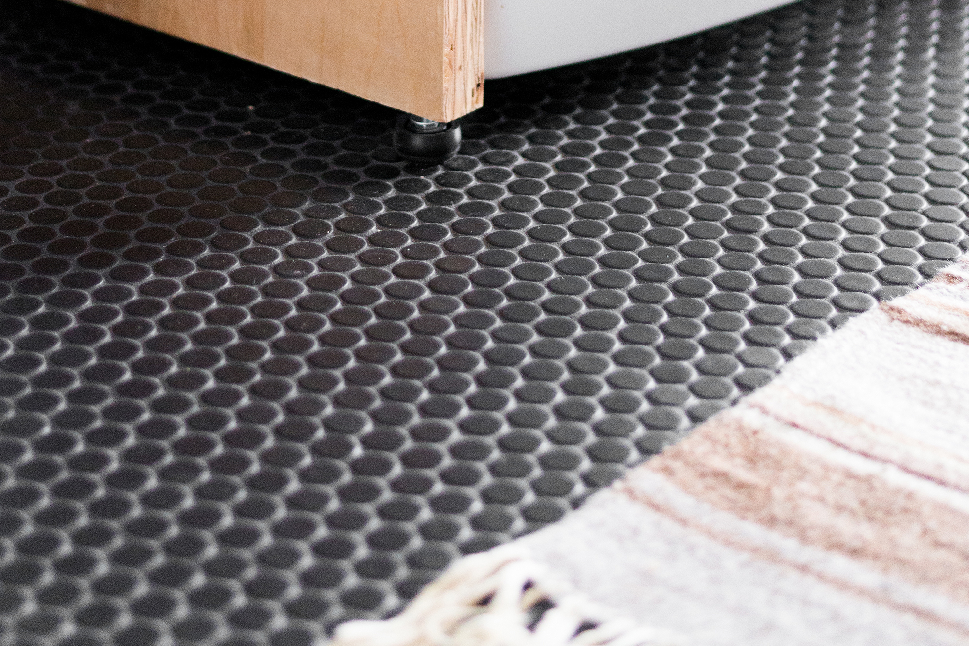 Black floor tile