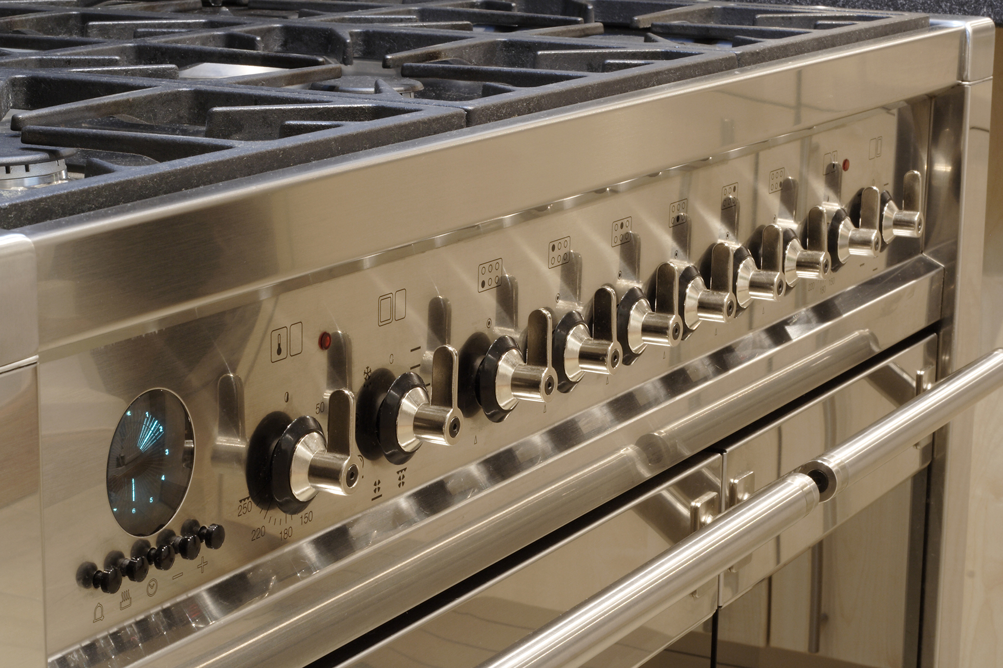 Luxury range in a home kitchen