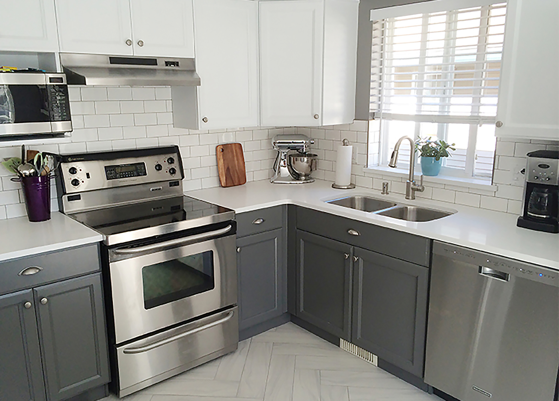 After kitchen cabinets painted