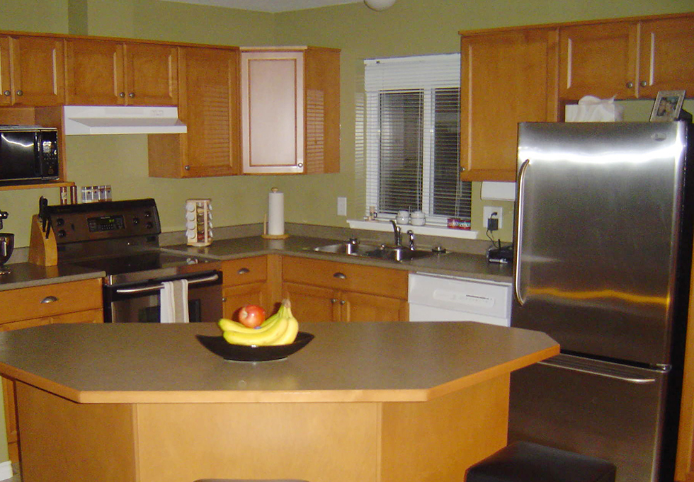 Before painting wood cabinets