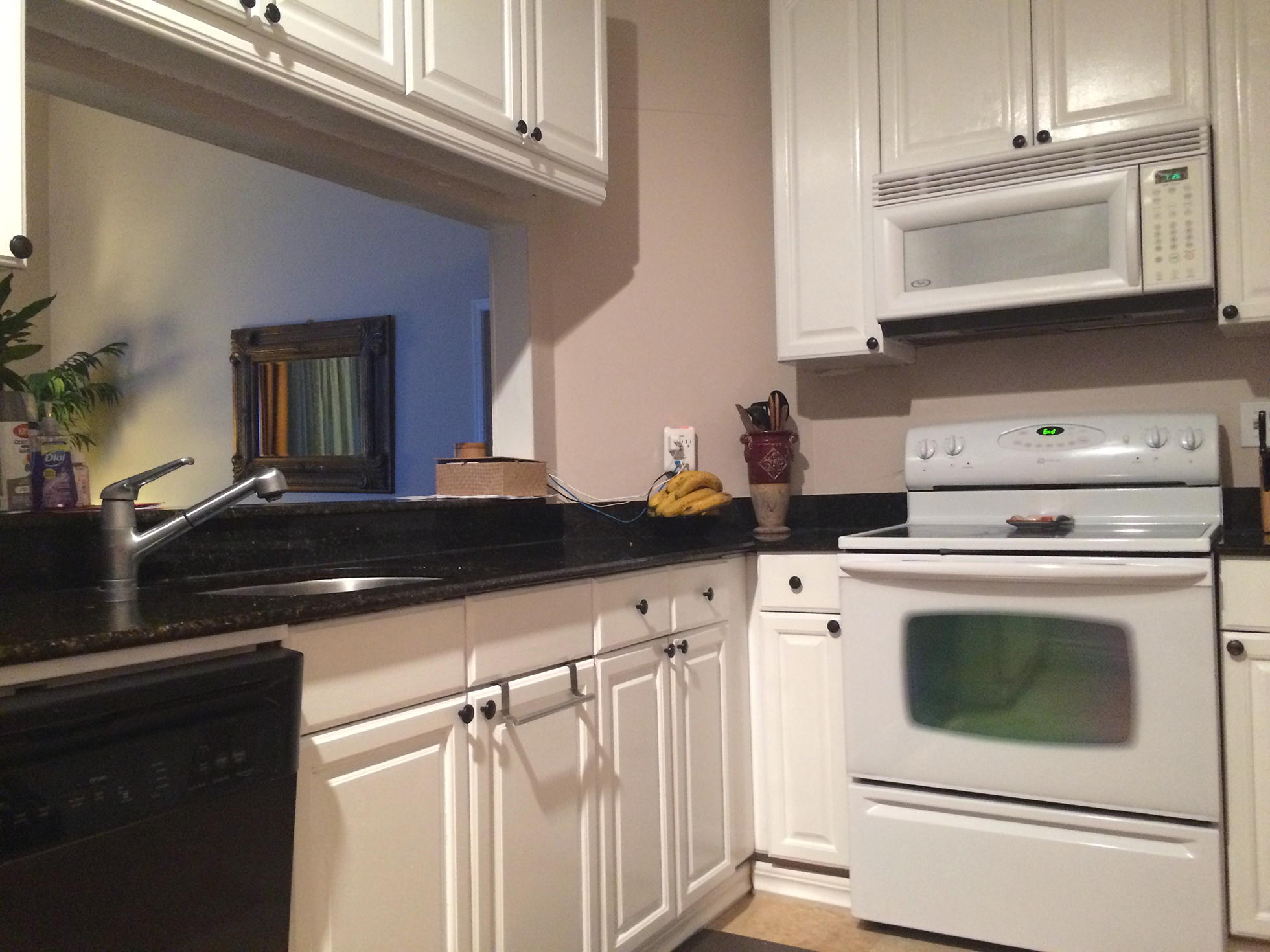Chalk paint on a home's kitchen cabinets