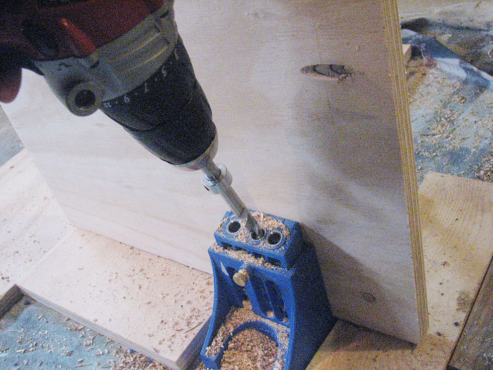 The Kreg handheld saw aided in the project