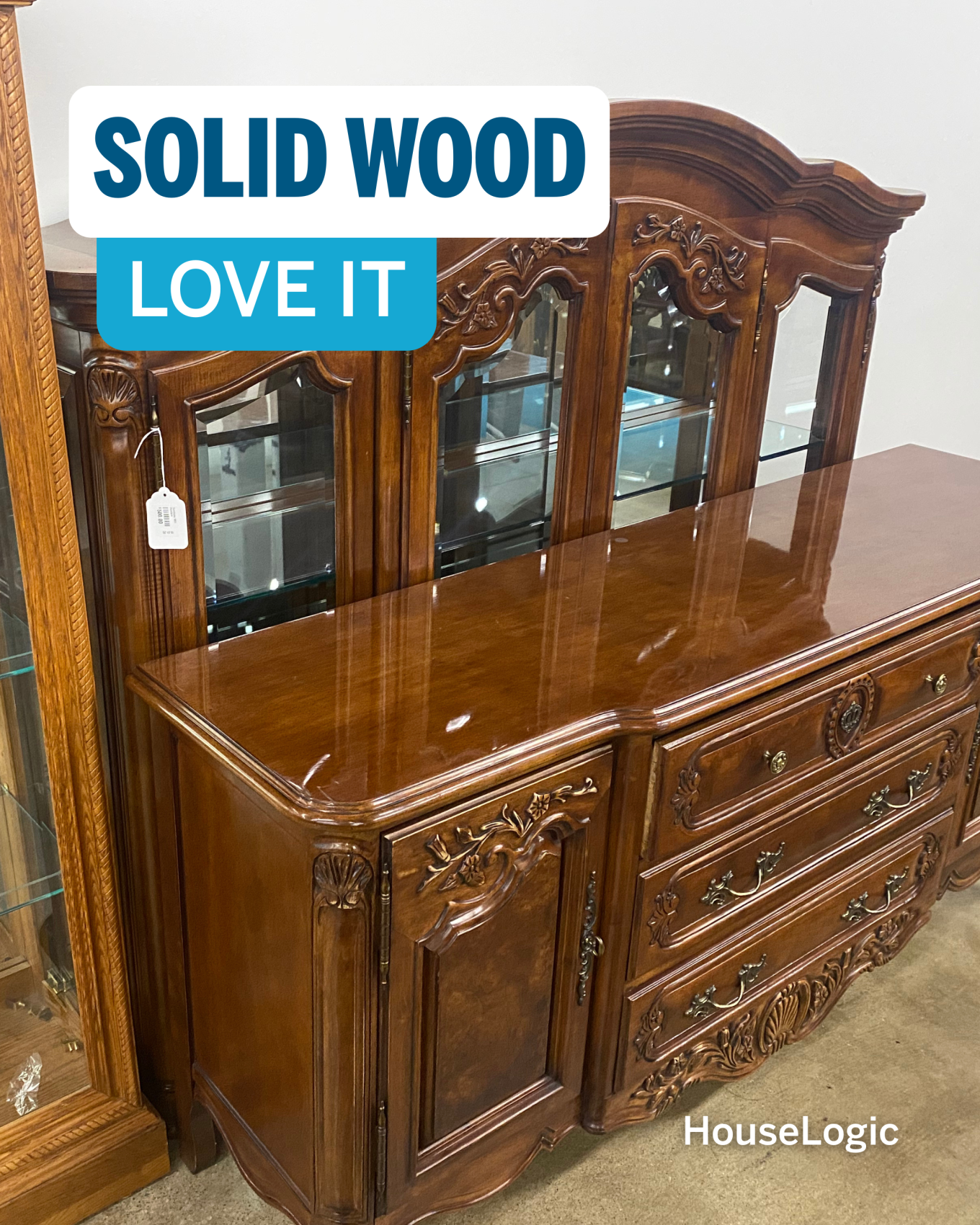 Solid wood furniture is a great thrift shop find.