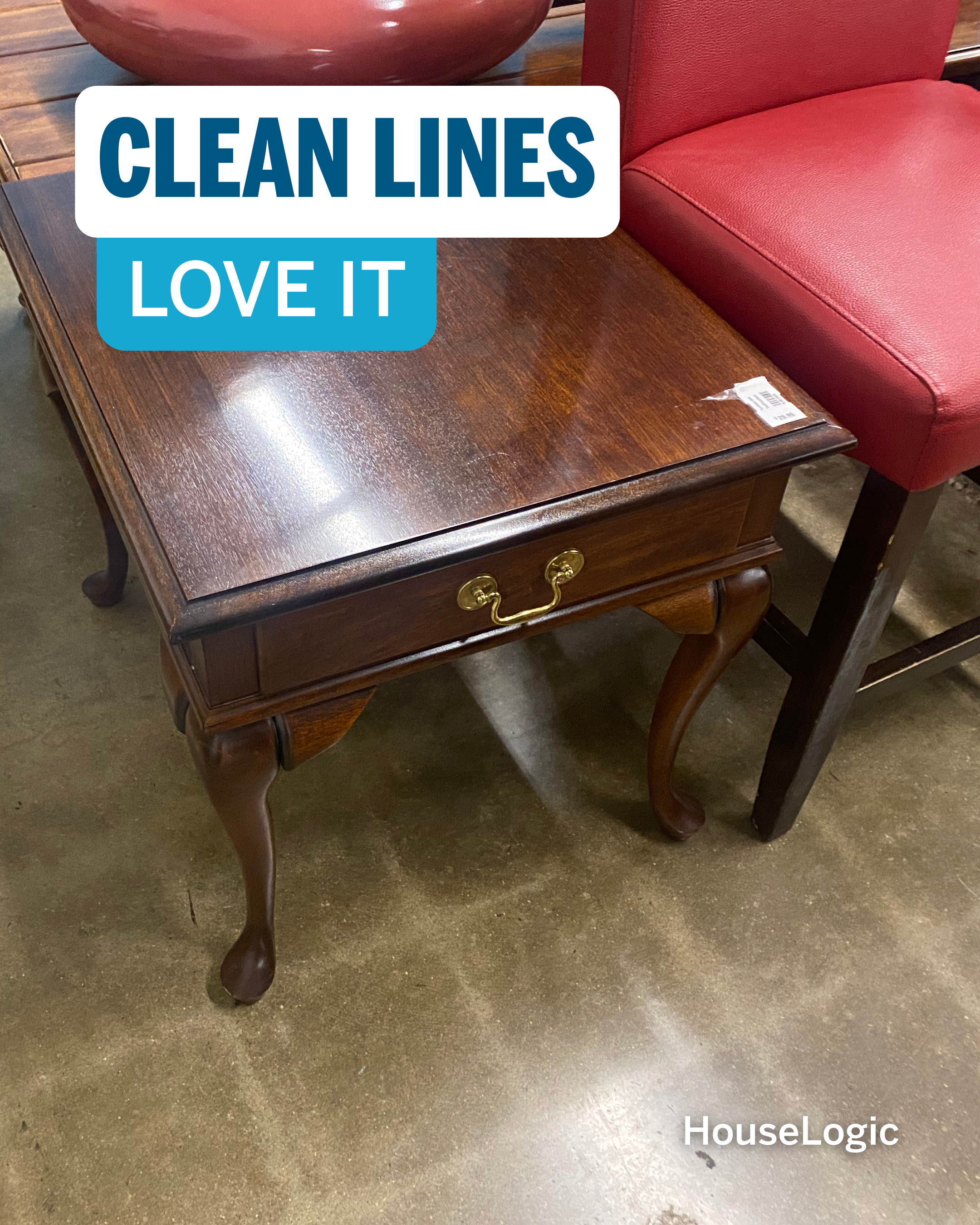 Take furniture with clean lines home.