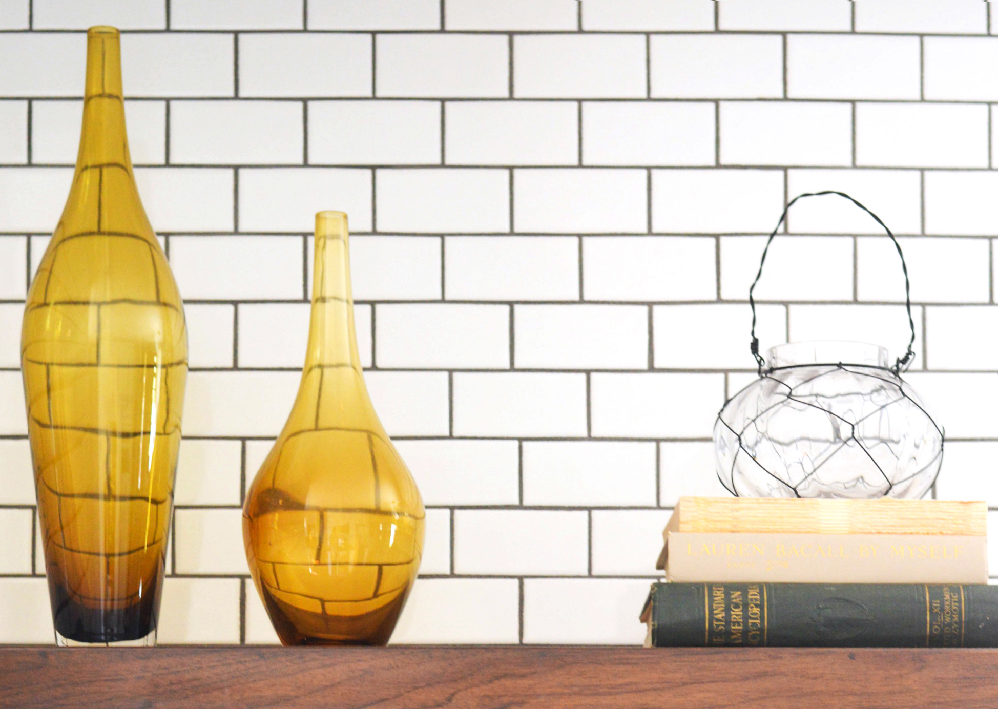 Wood floating shelves