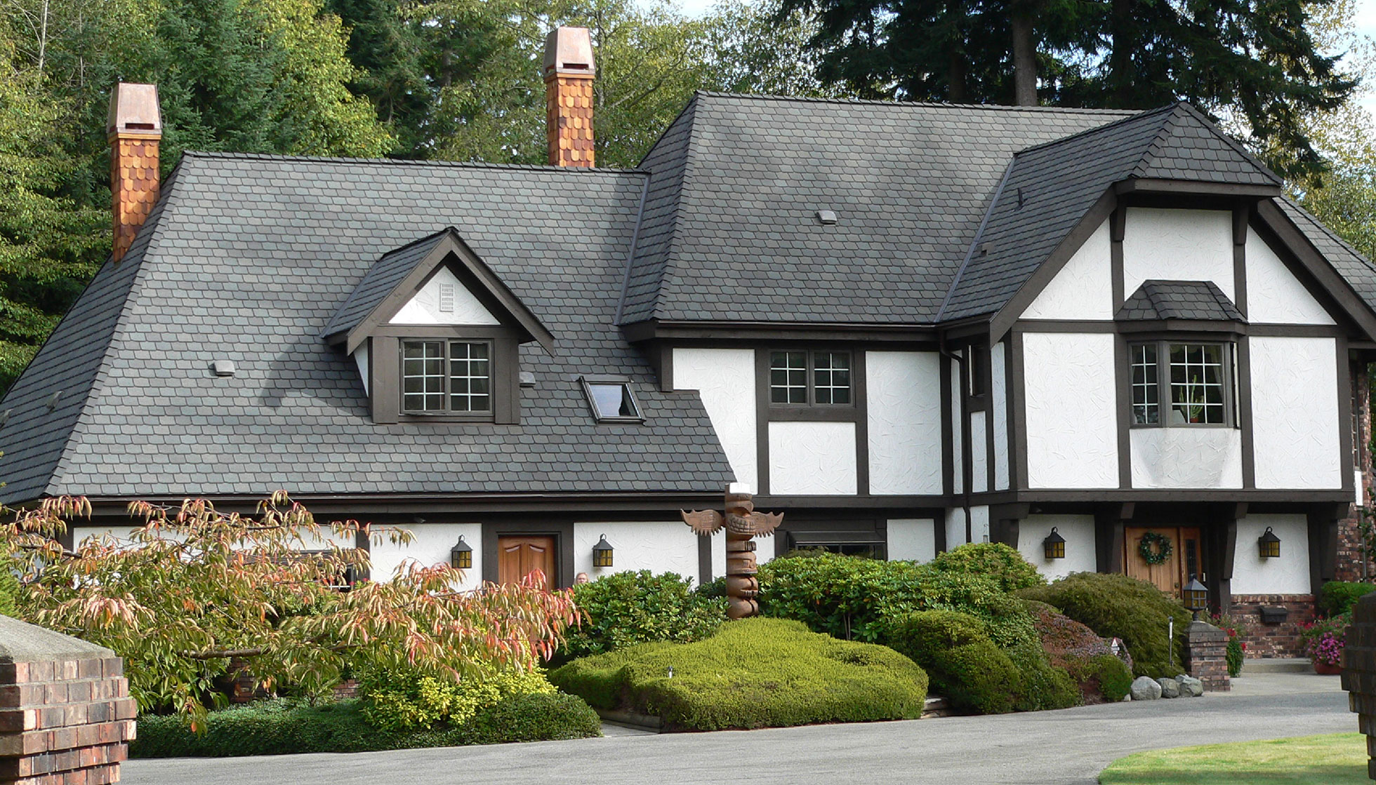 Synthetic slate roof